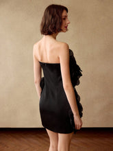 MOTF PREMIUM SOLID BIG STEREO FLOWER DETAIL PARTY TUBE DRESS